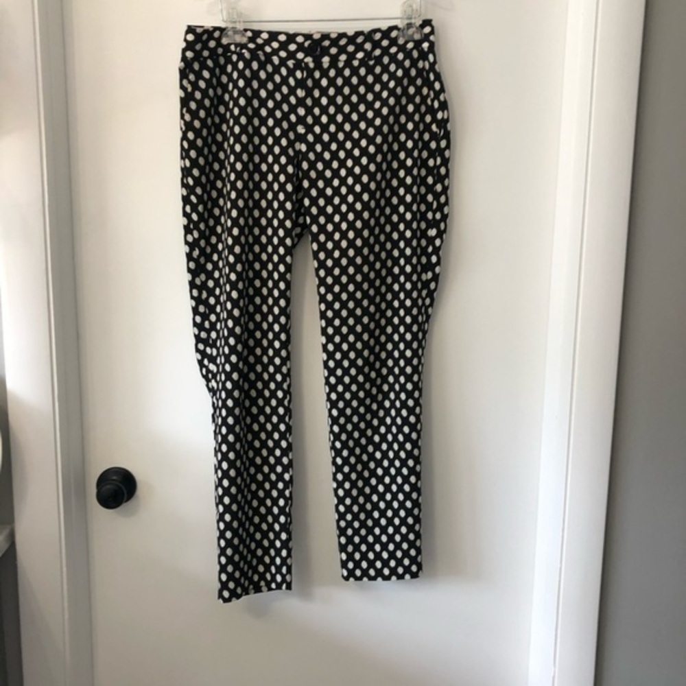 Banana republic black polka dot ankle pants 2